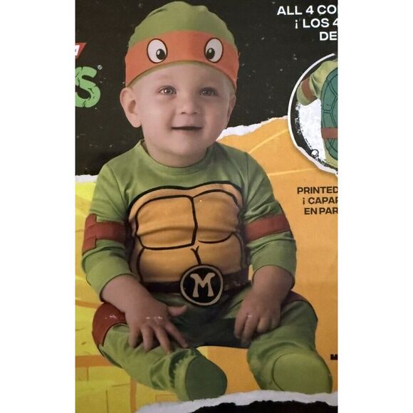 Infant Halloween TNMT Ninja Turtle All 4‎ Colors!  6-12 Months  NEW! - Picture 1 of 5